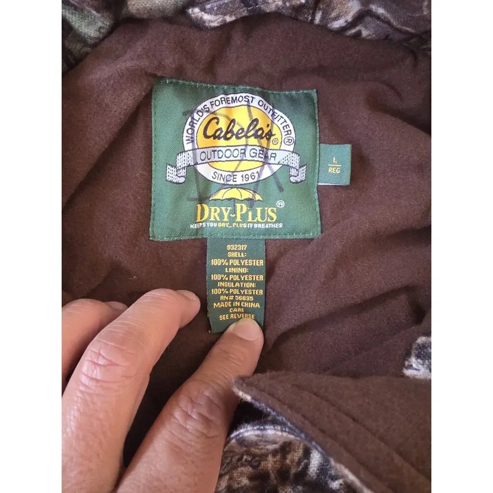 Cabela’s Dry Plus Jacket Mens L Camo Hunting - Ceclusion Classic Pattern